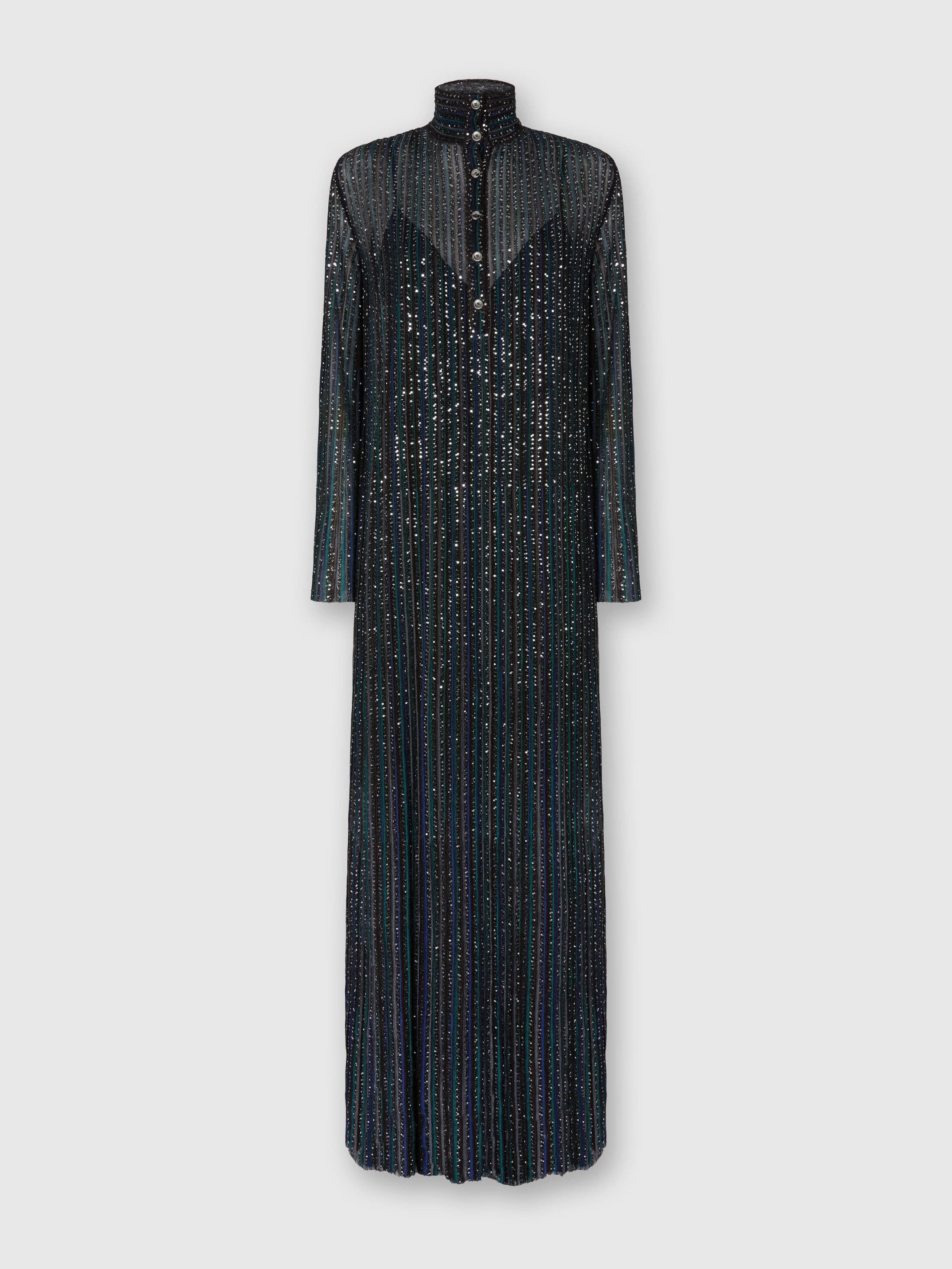 Missoni Long Button-down Dress With Lamé Stripes And Long Sleeves in Multicoloured at Nordstrom - 1