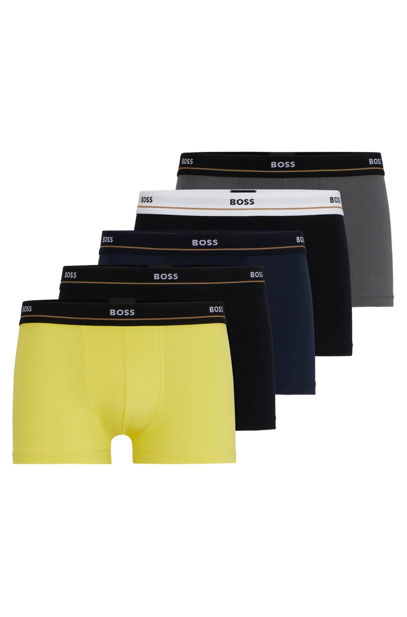 FIVE-PACK OF STRETCH-COTTON TRUNKS WITH LOGO WAISTBANDS 1