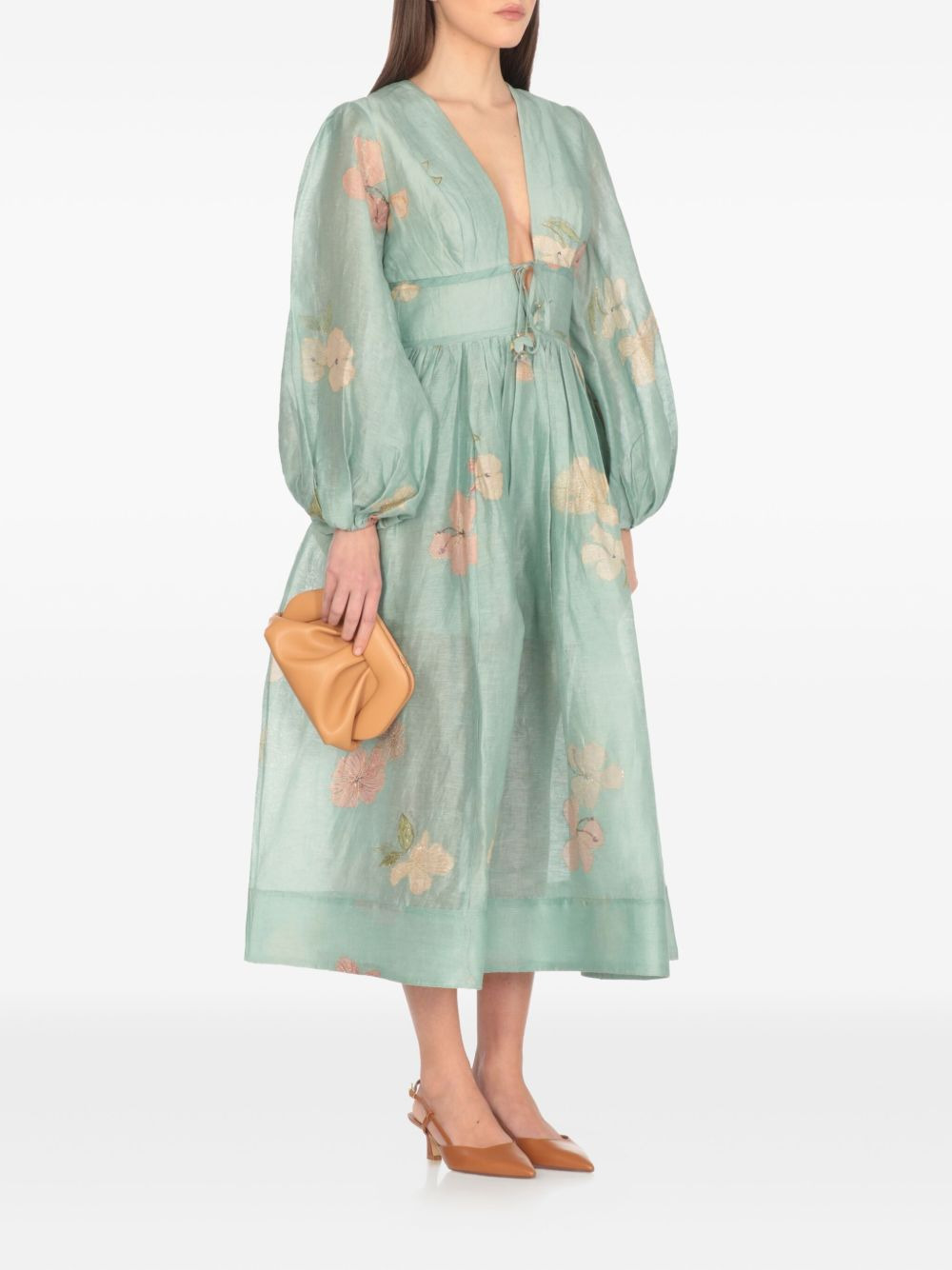 floral-print dress - 3