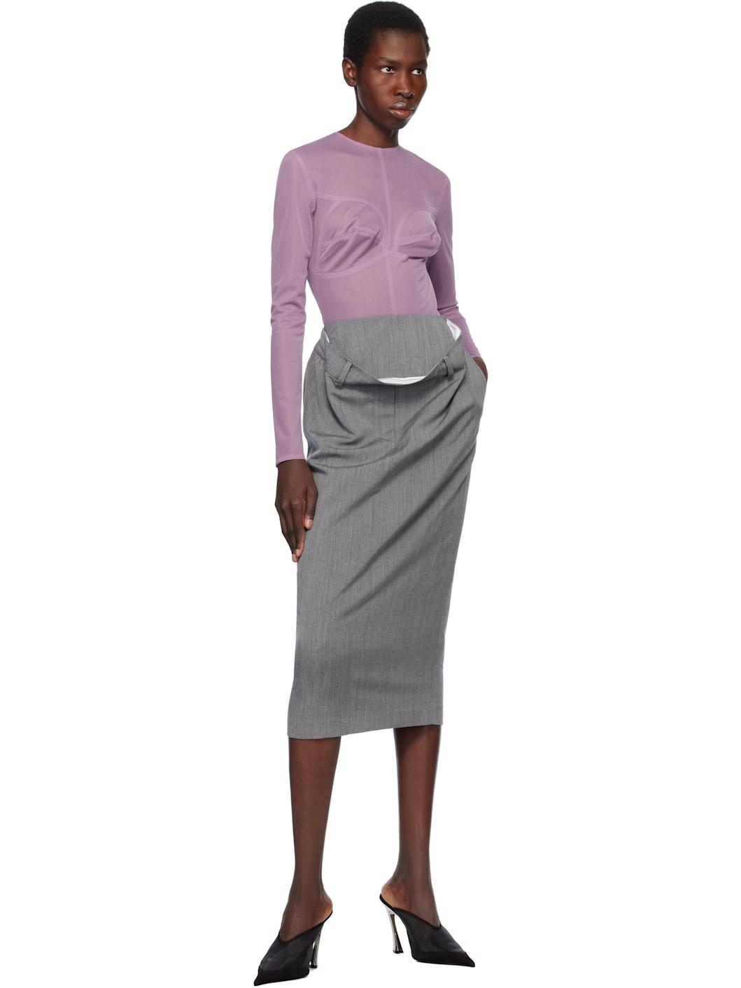 Purple Dummy Shaped Mesh Top - 5