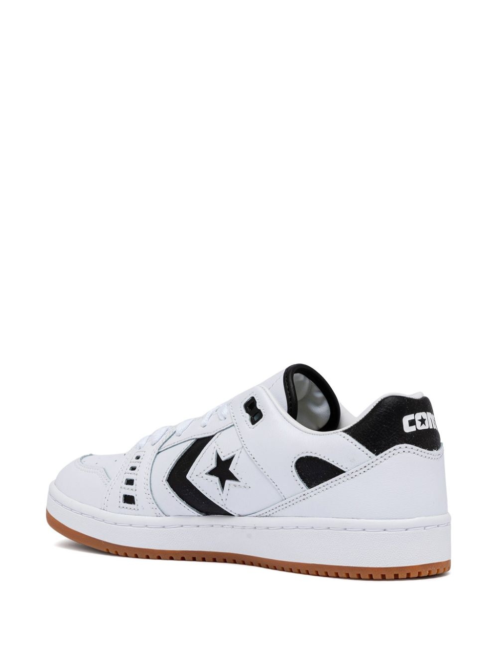 panelled design lace-up sneakers - 3