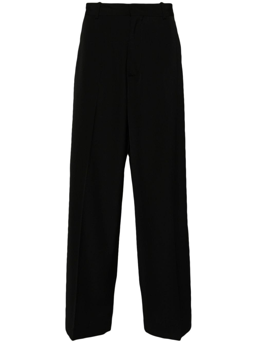 contrast-stitching tailored trousers - 1