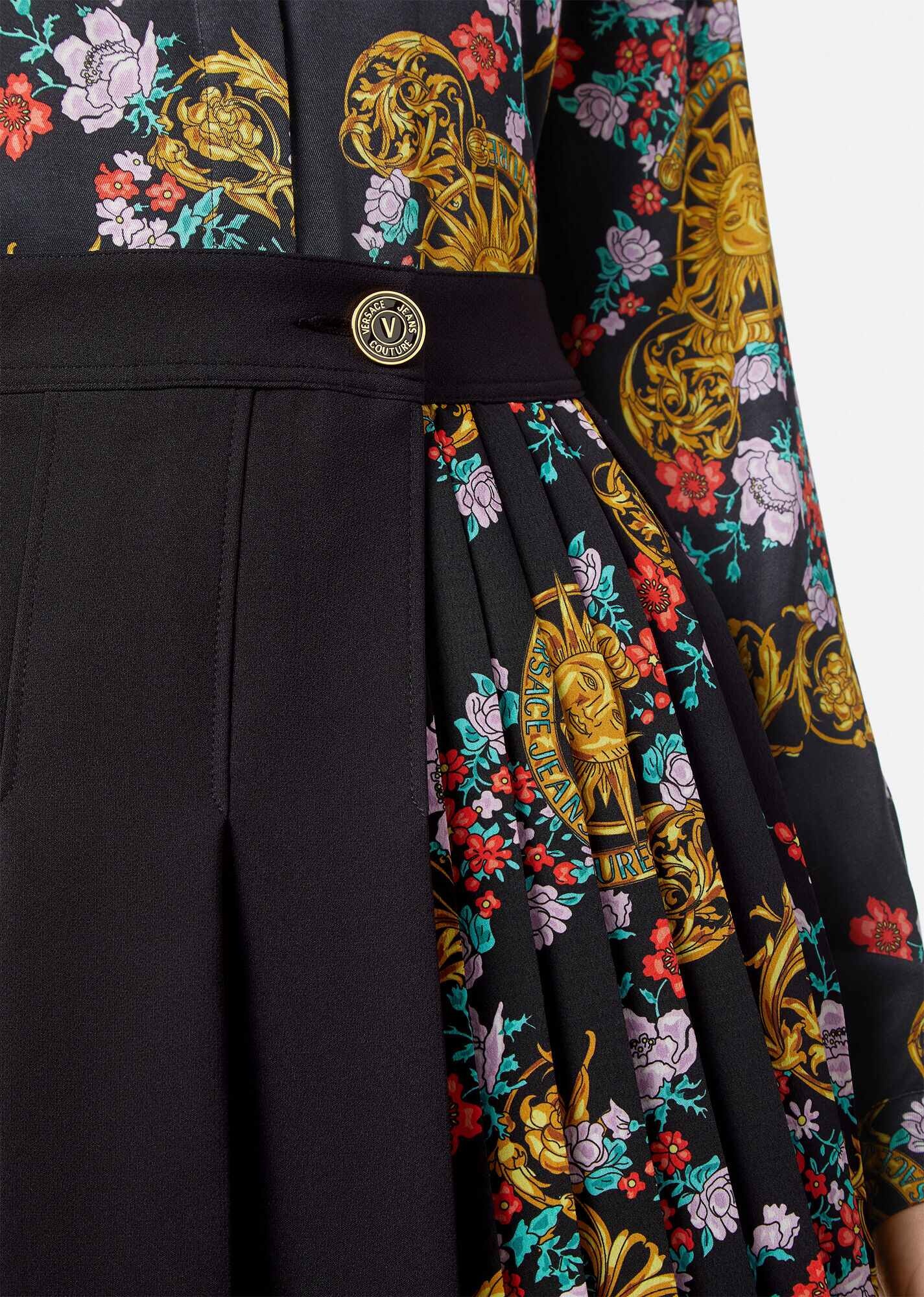 Sun Flower Garland Pleated Skirt - 5