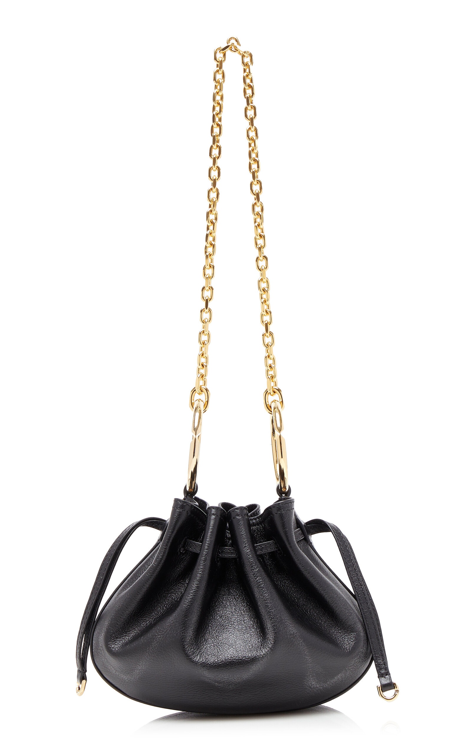 Leather Pumpkin Mini Bag black - 5