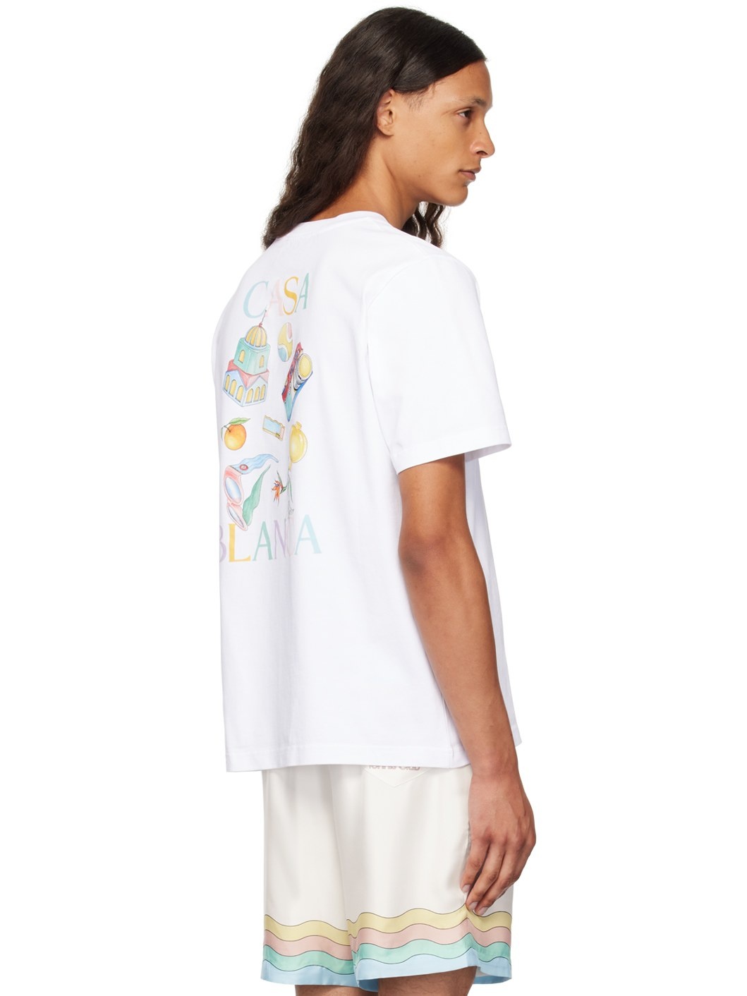 【関税込み】Casablanca ホワイト Objets En Vrac Tシャツ CASABLANCA OBJETS EN VRAC TEE