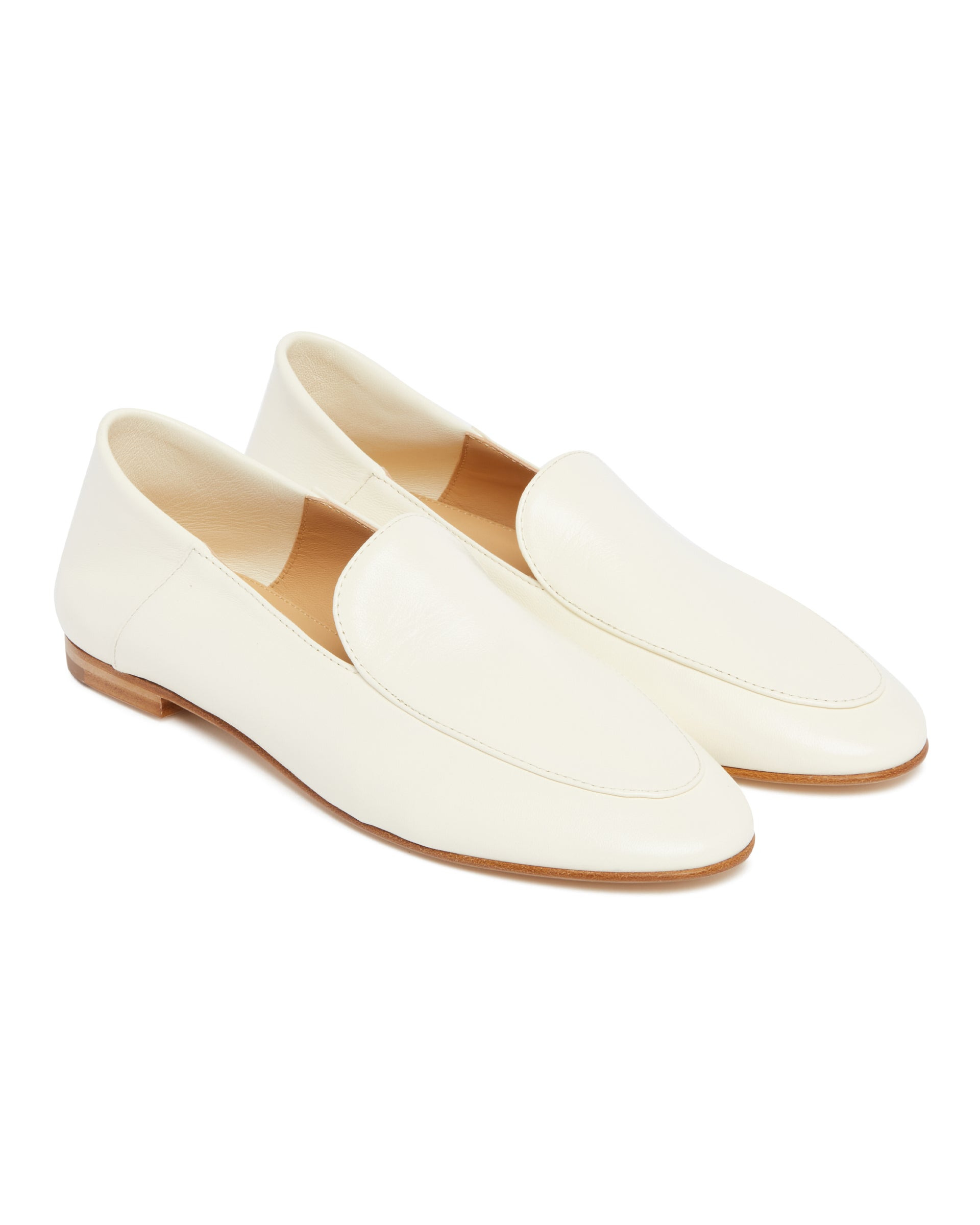 White Gio Leather Loafers - 3