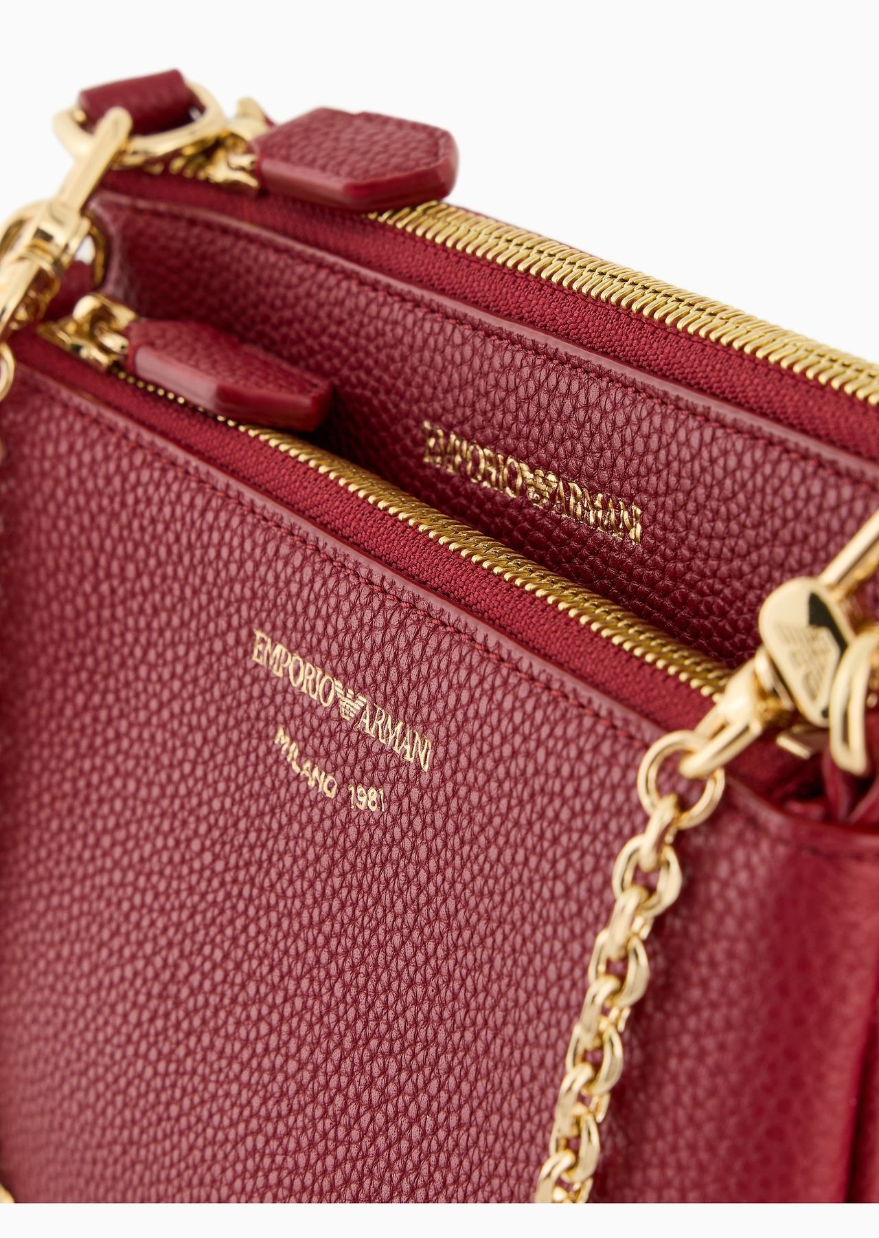 Deer-print double mini bag with shoulder strap - 5