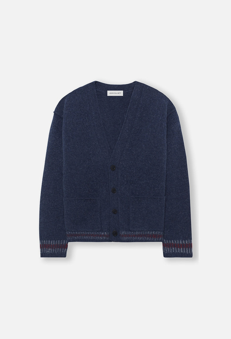 BRUSHED WOOL VARSITY CARDIGAN 1