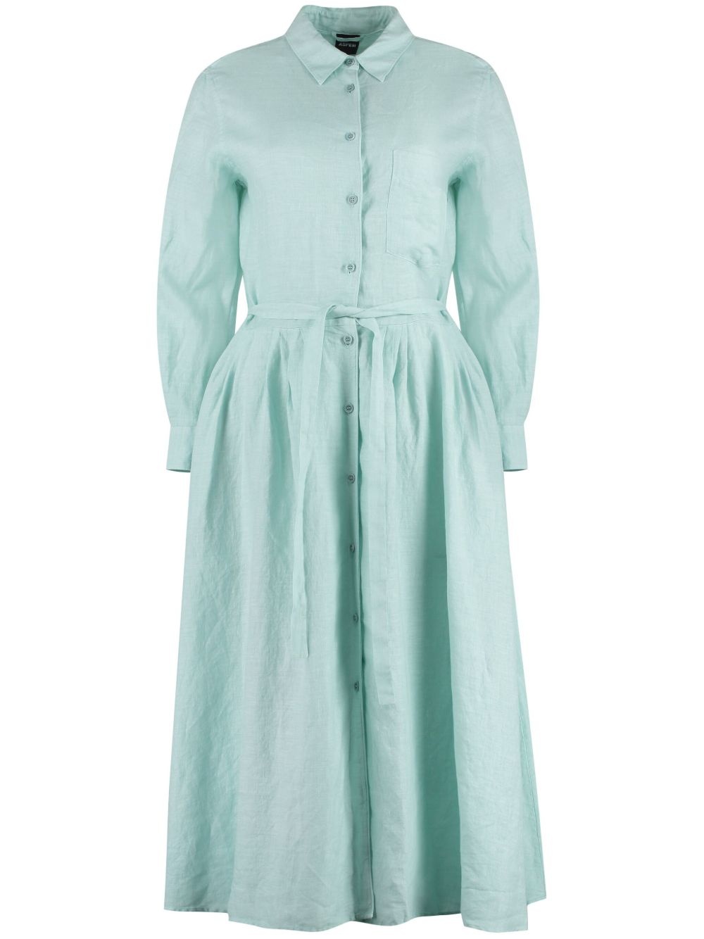 long sleeve shirt dress - 1