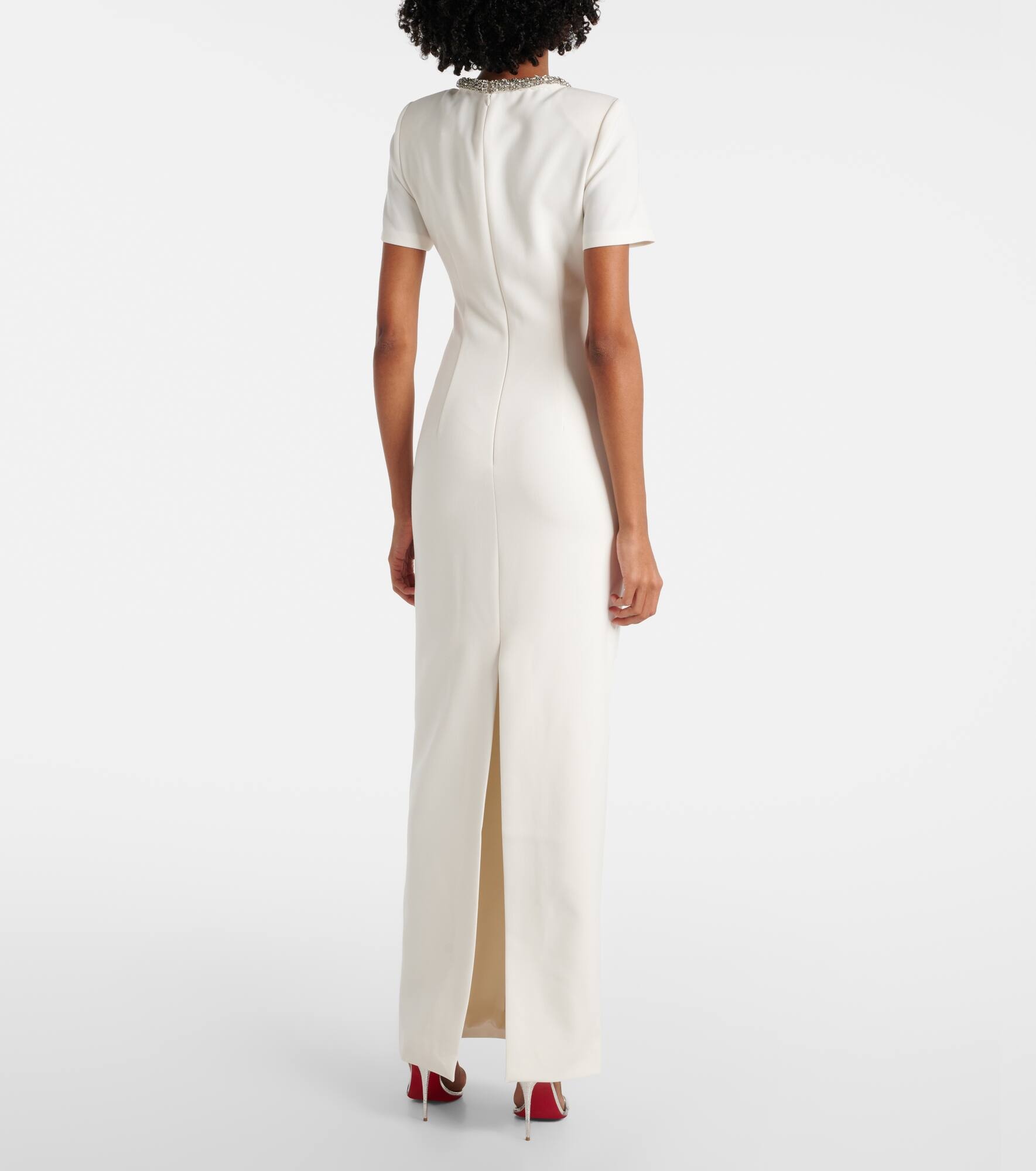 Embellished crêpe gown - 3