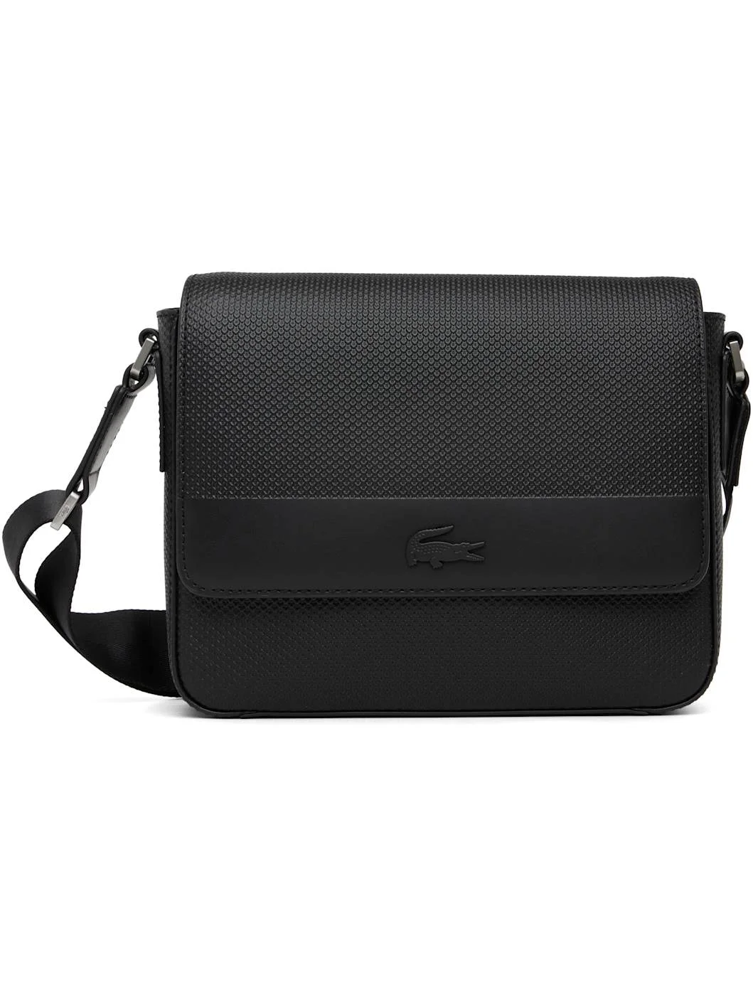 Black Chantaco Leather Messenger Bag - 1