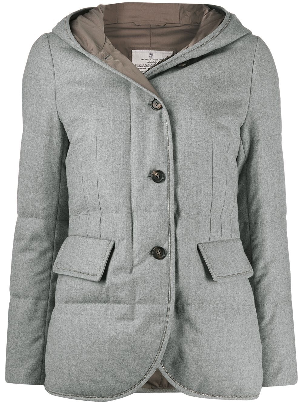 padded virgin wool jacket - 1