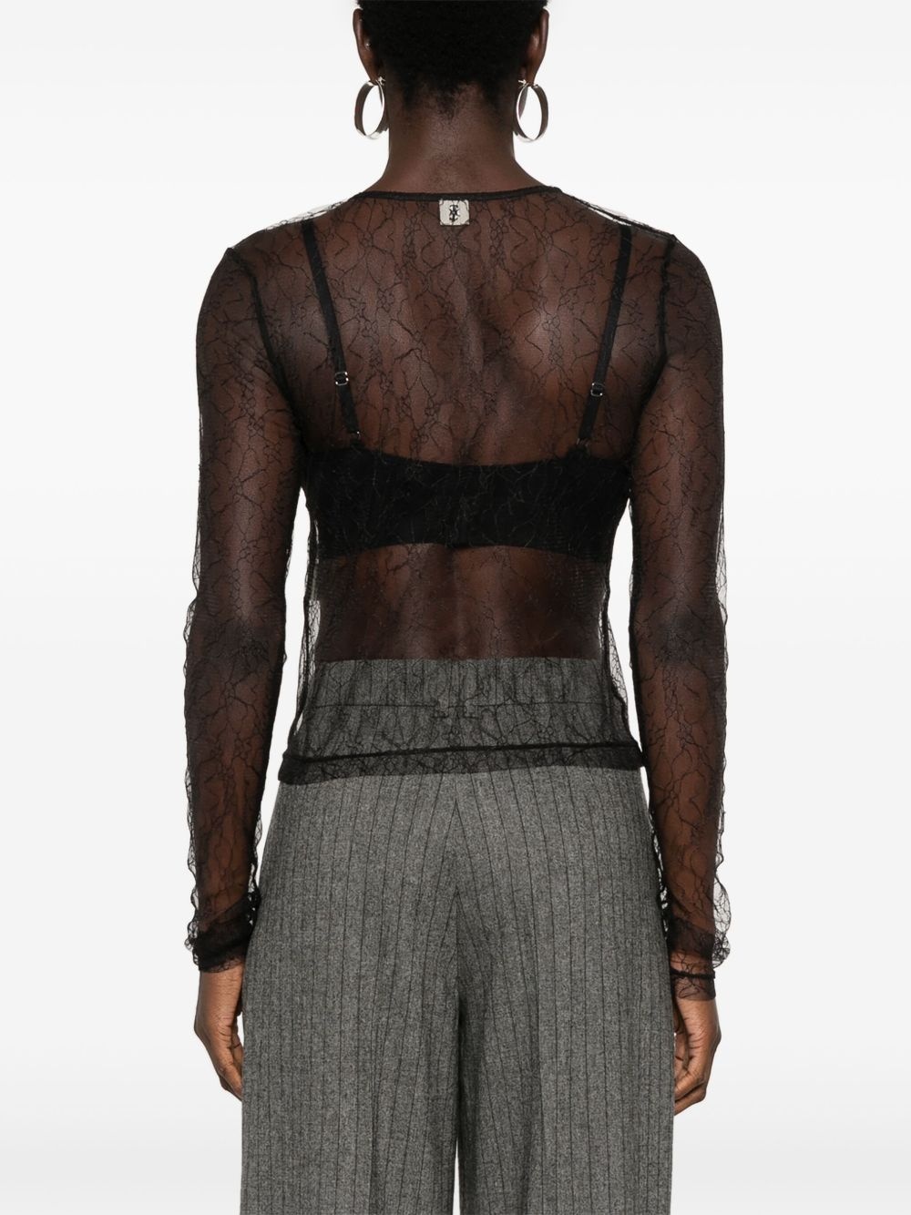 semi-sheer blouse - 4