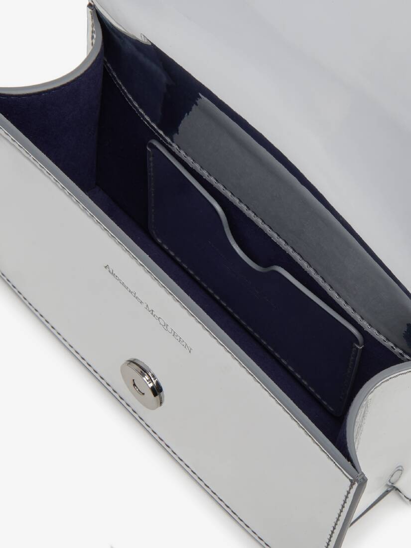 Women's Mini Jewelled Satchel in Silver - 4