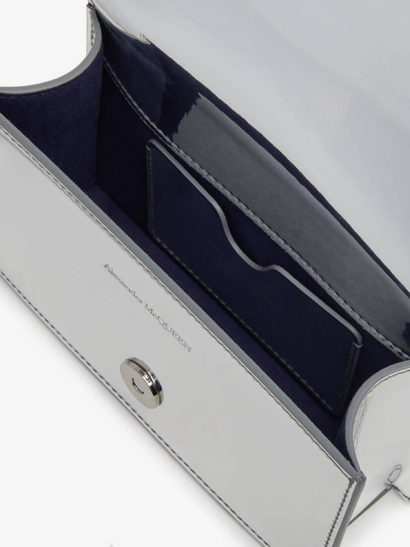 Women's Mini Jewelled Satchel in Silver 4