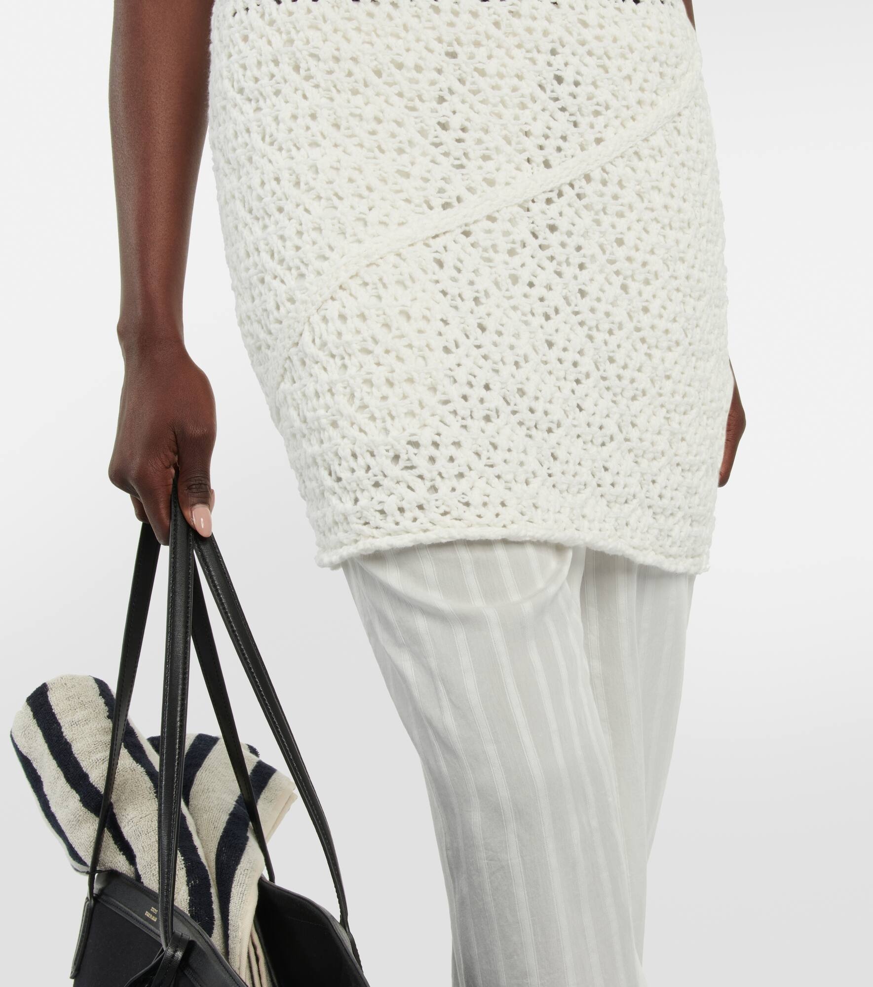 Open-knit cotton-blend minidress - 5