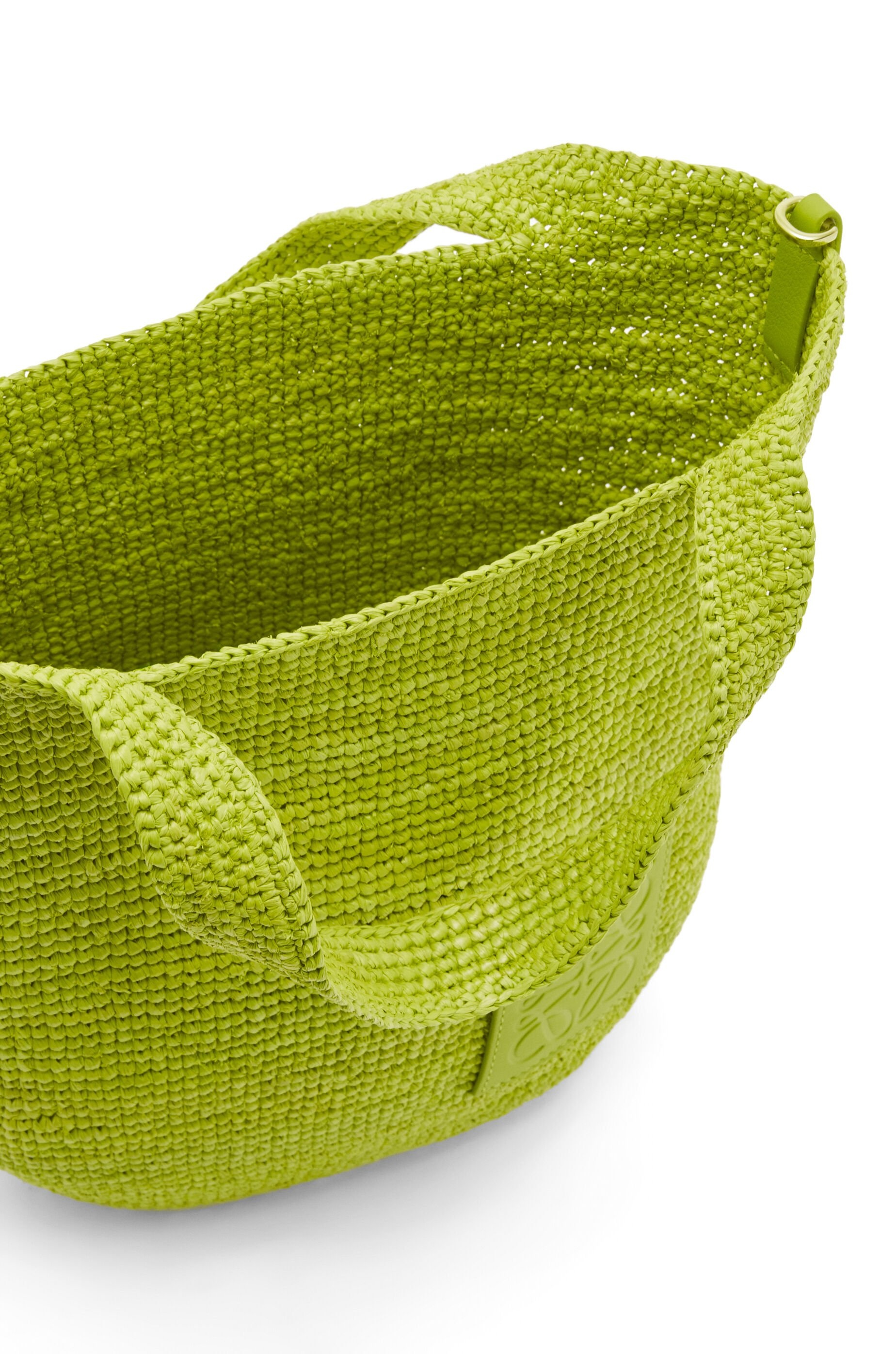 Mini Slit bag in raffia and calfskin - 5