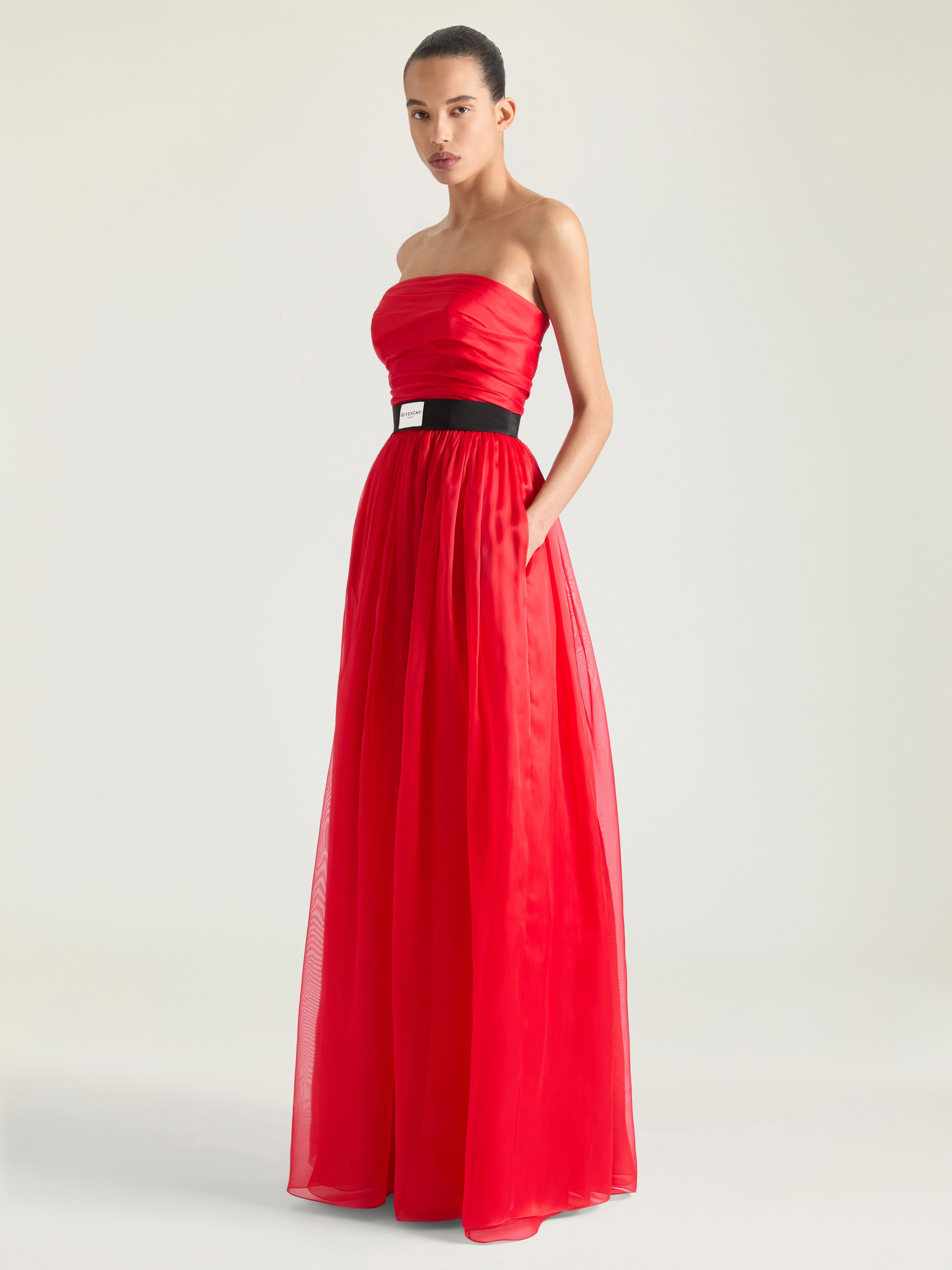 BUSTIER EVENING DRESS IN ORGANZA - 3