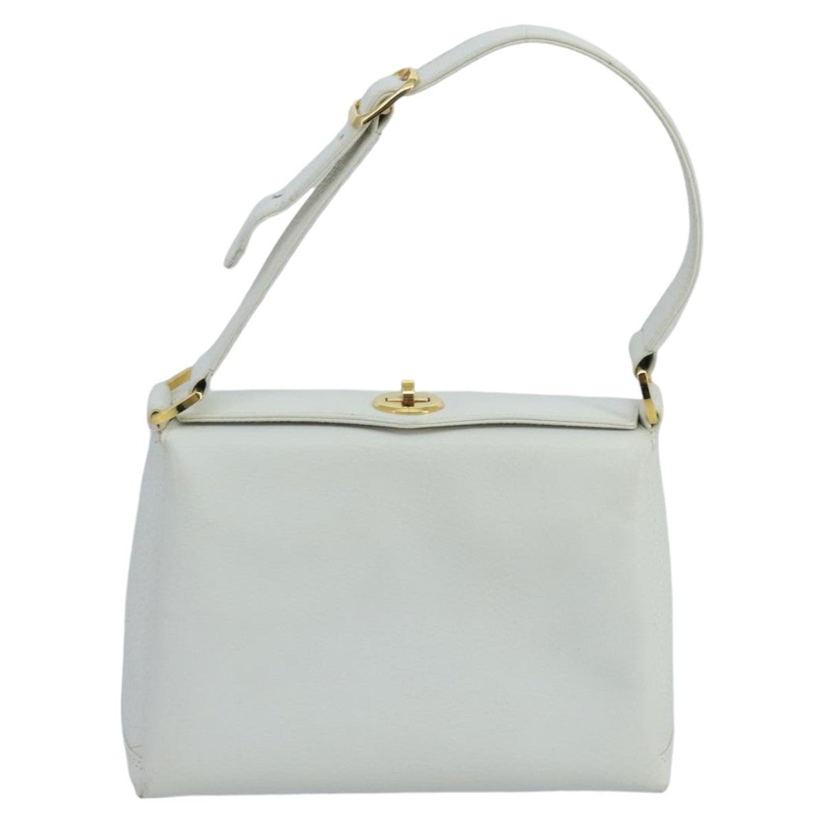 GUCCI Hand Bag Leather White Gold - 2