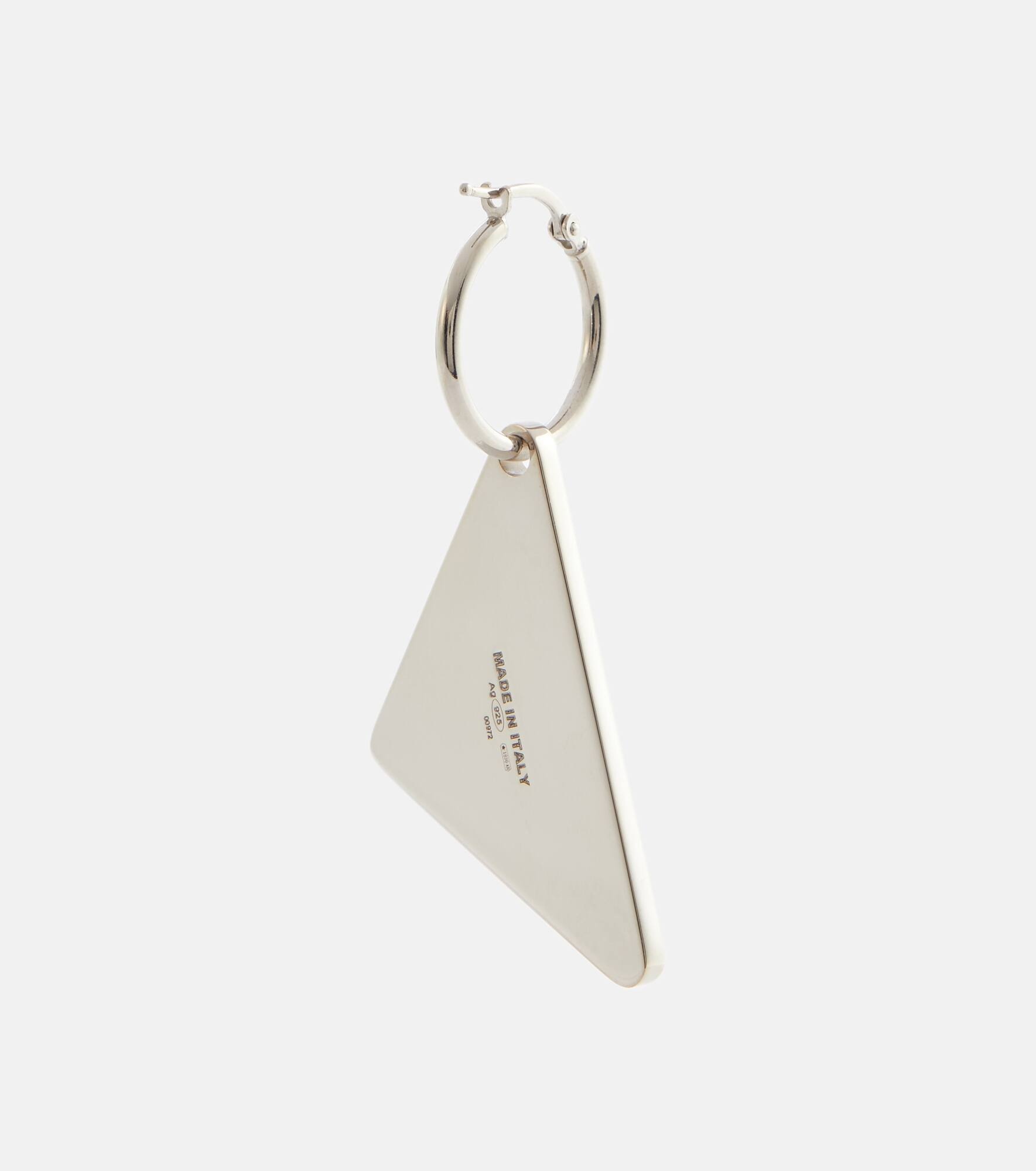 Symbole logo sterling silver single earring - 5