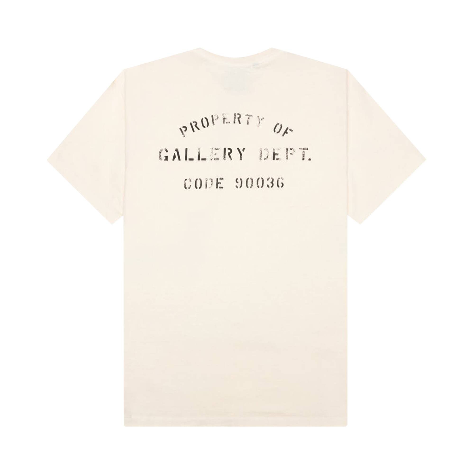 Gallery Dept. Property Of Stencil Tee 'Antique White' - 2