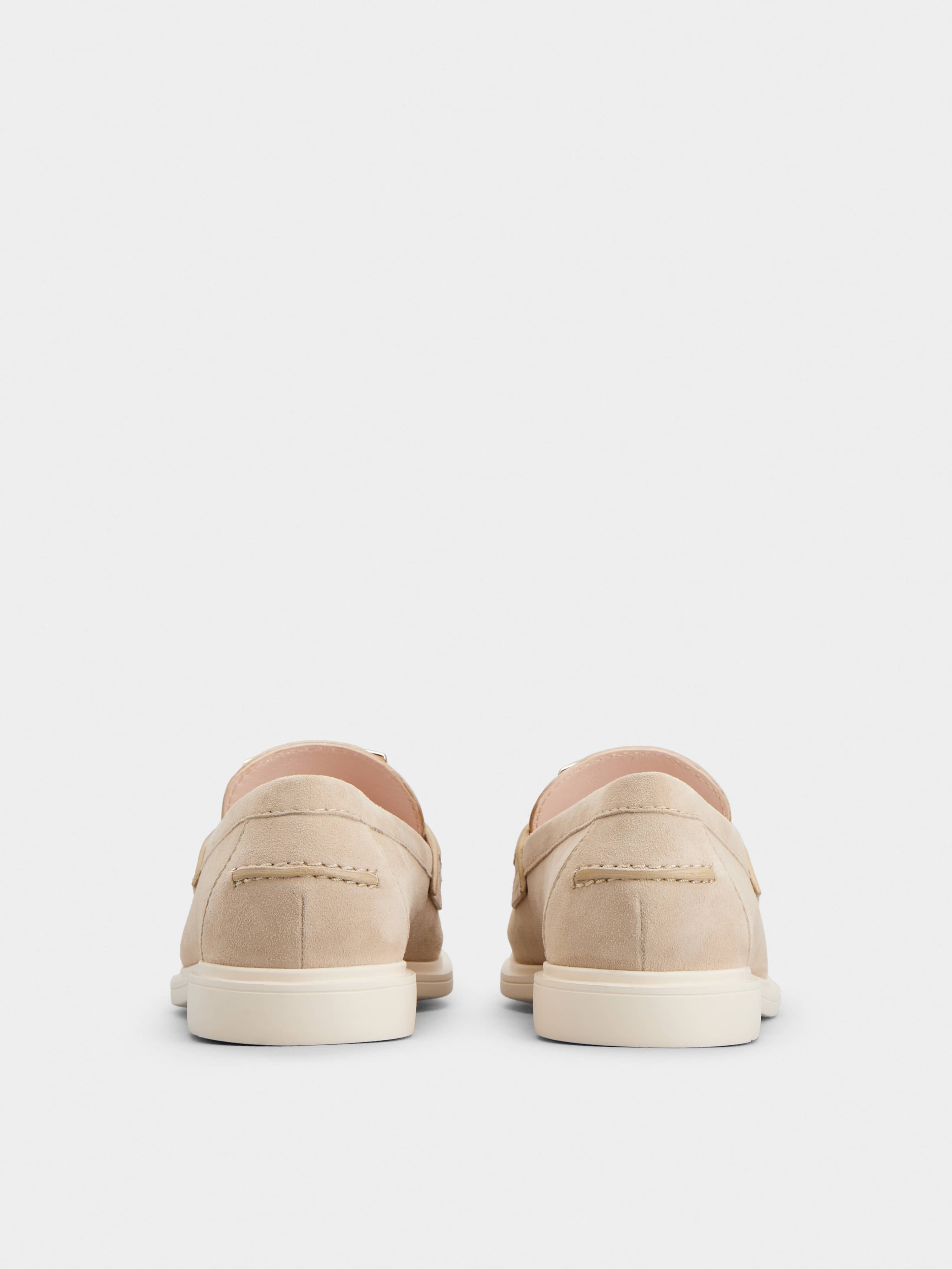 Viv' Rangers Metal Buckle Loafers in Suede - 5