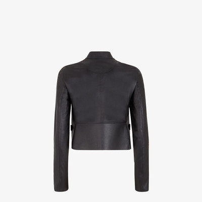 FENDI Black leather jacket outlook