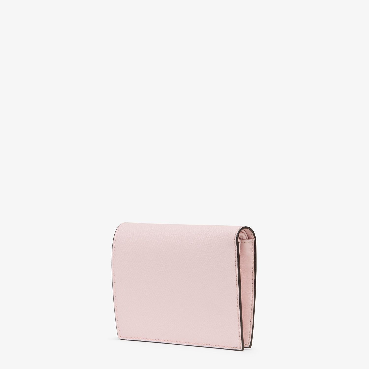 Pink leather compact wallet - 2