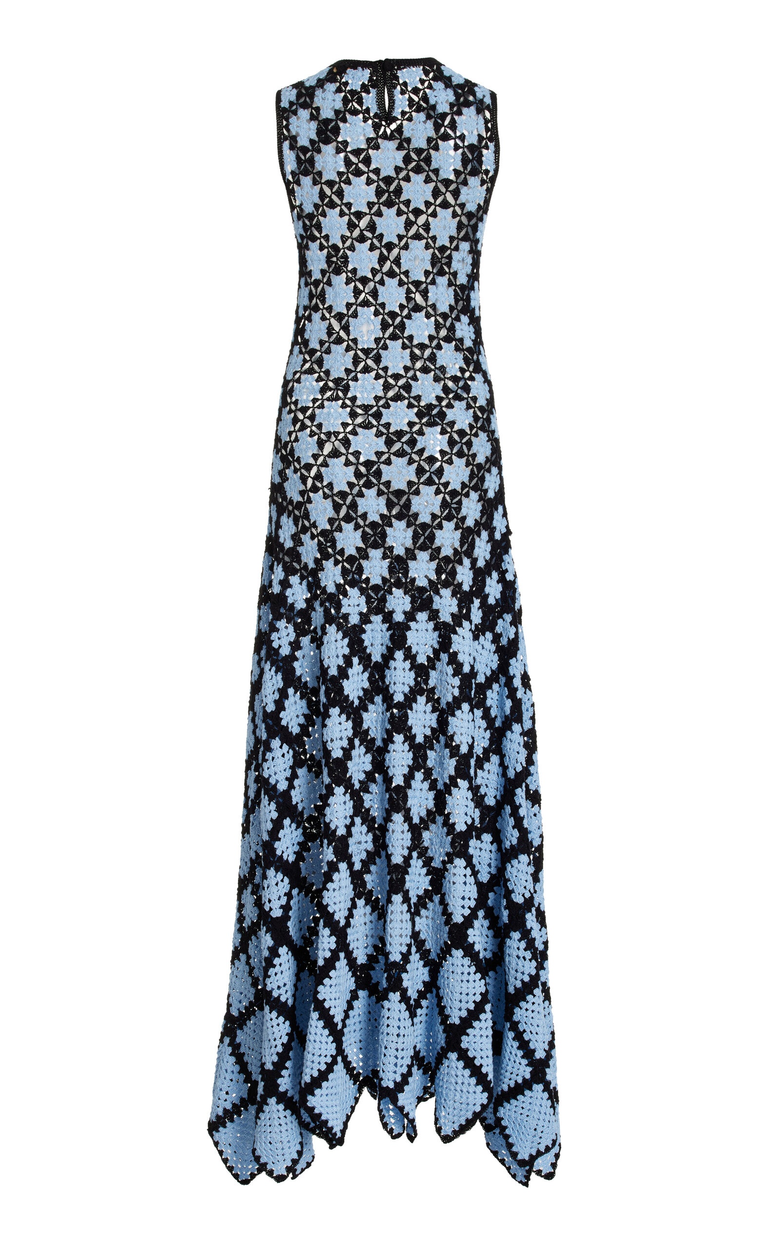 Ianna Crocheted Cotton Maxi Dress blue - 3