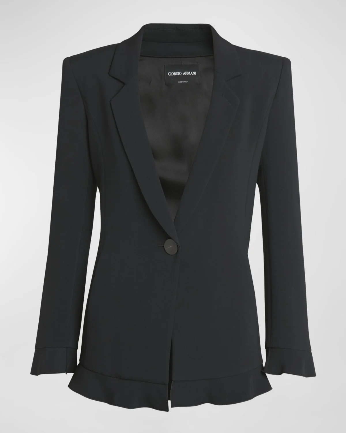 Cady Blazer Jacket with Ruffle Underlay - 1