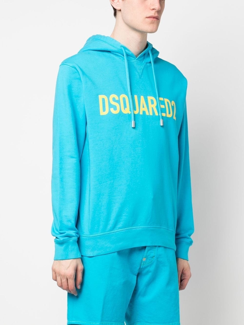 logo-print cotton hoodie - 3