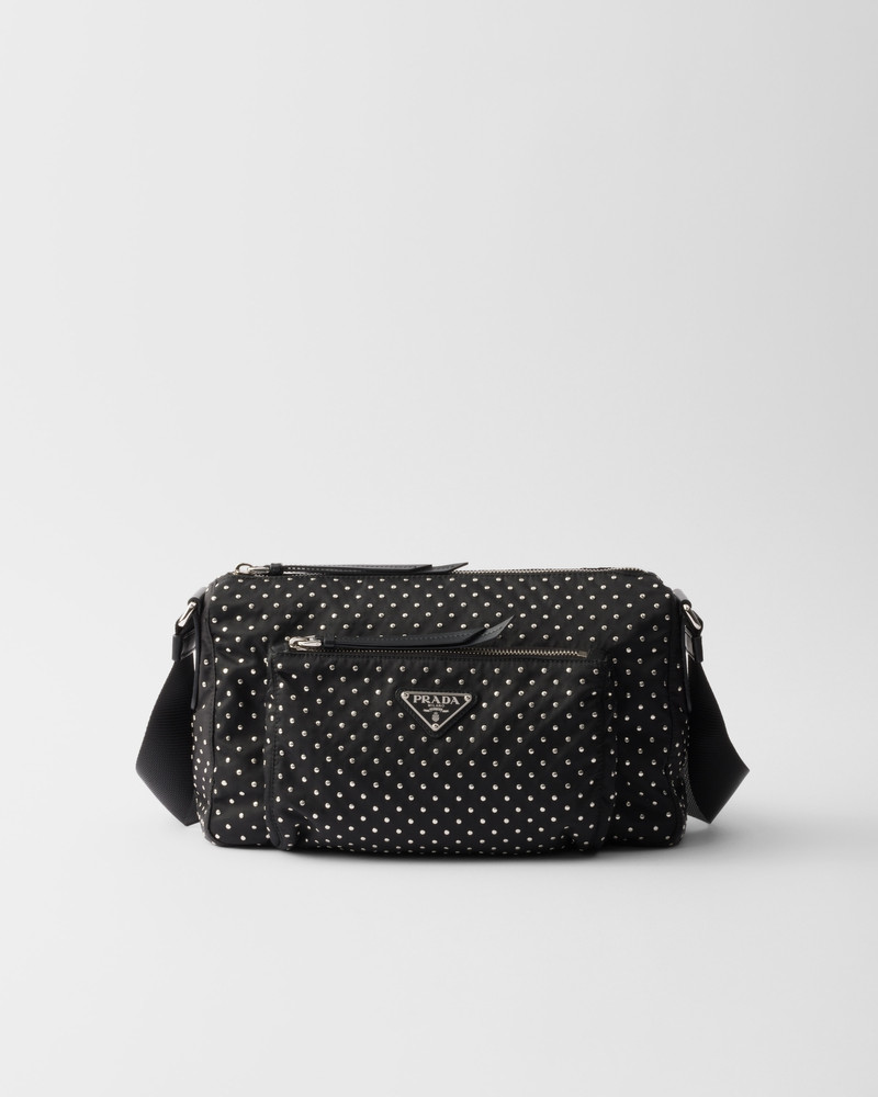 Re-Nylon bag with studs 1
