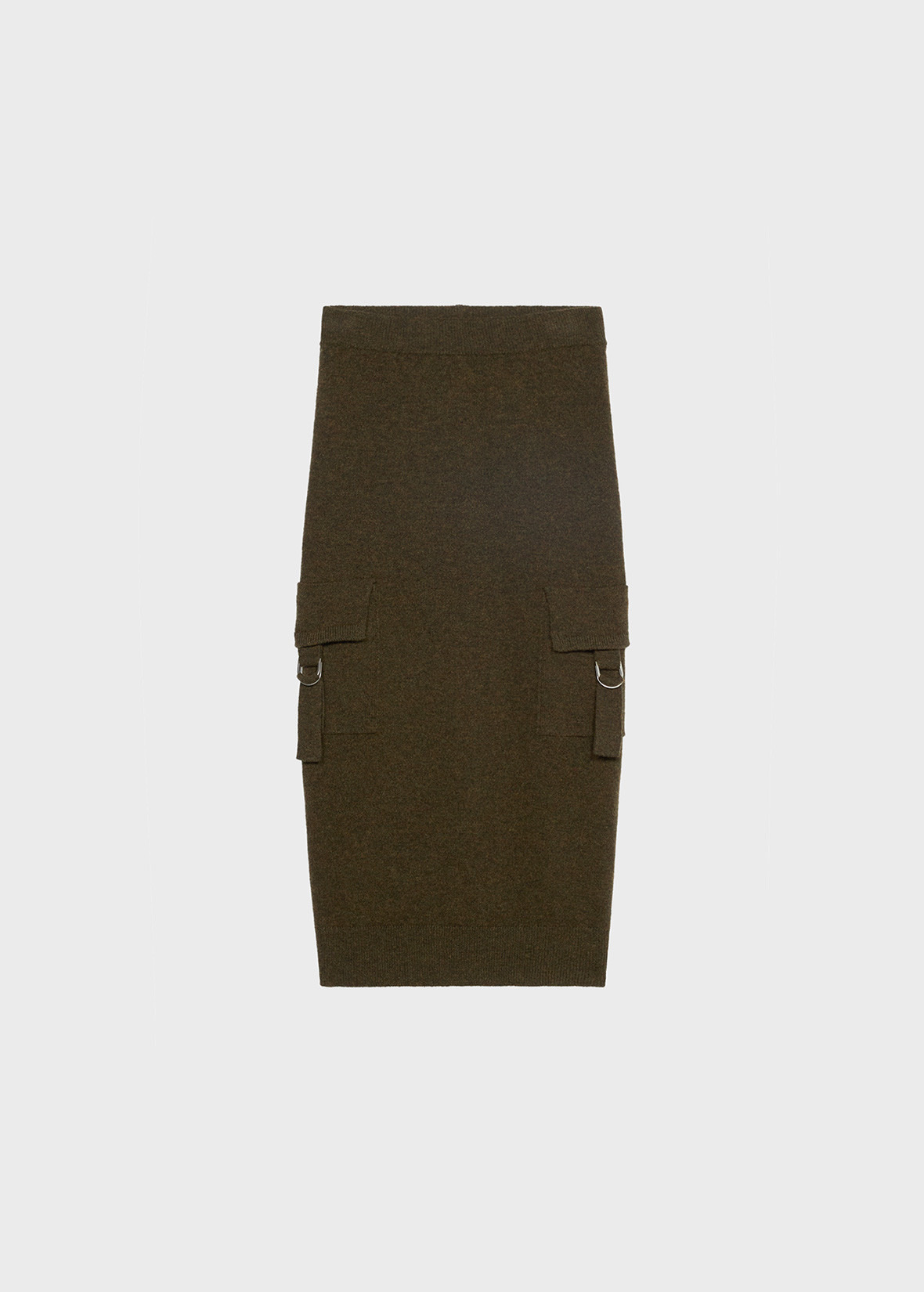 MIDI KNIT SKIRT WITH CARGO POCKETS - 1
