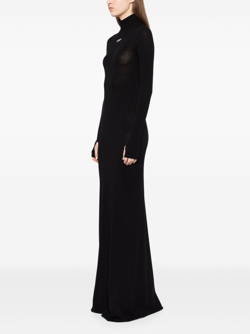 Off Stamp slick maxi dress - 3
