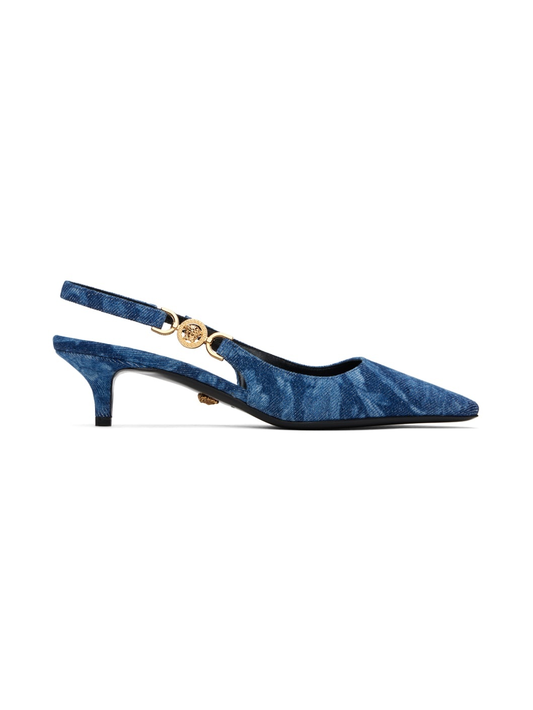 Blue Barocco Denim Heels - 1