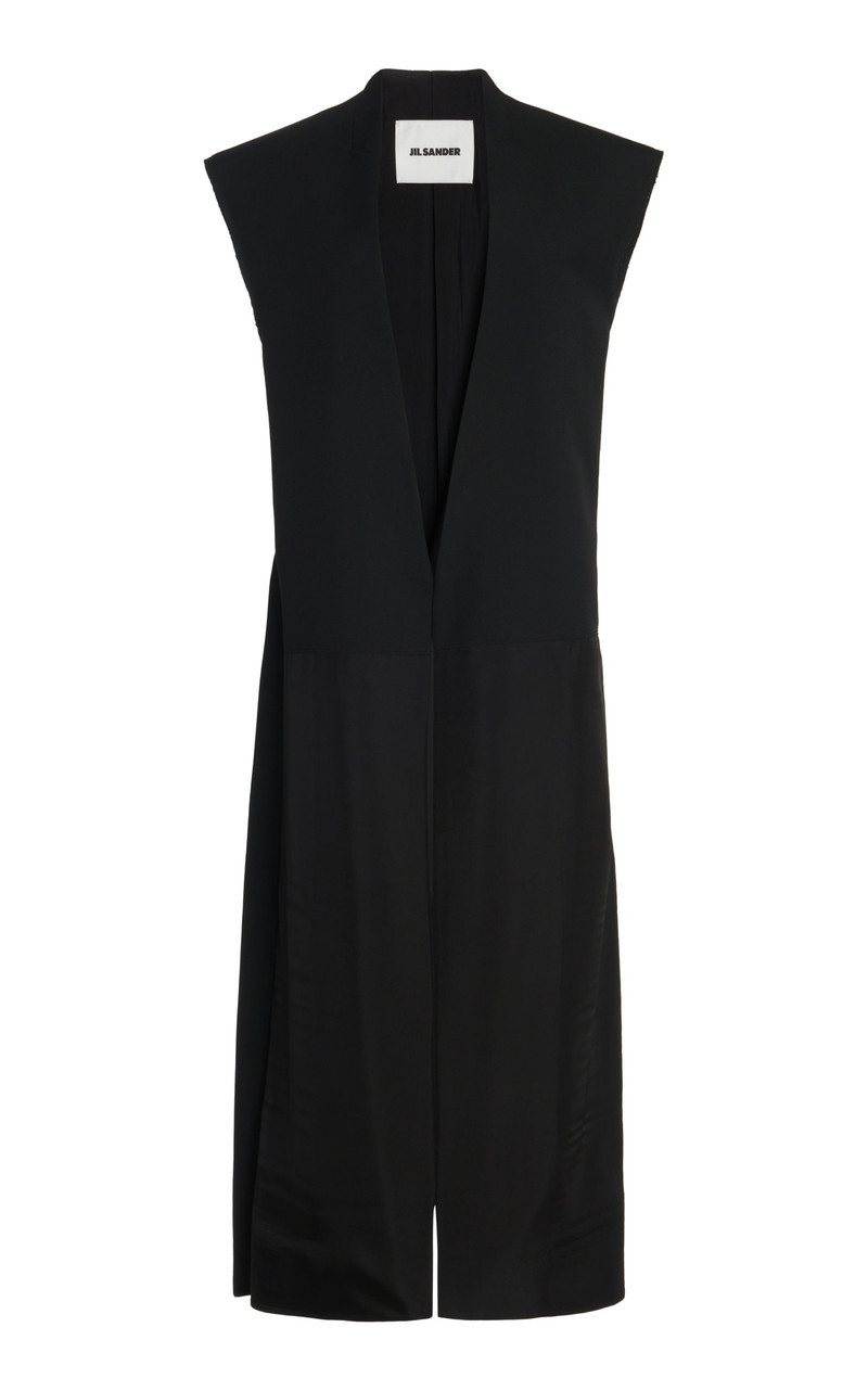 Longline Crepe Vest black 1