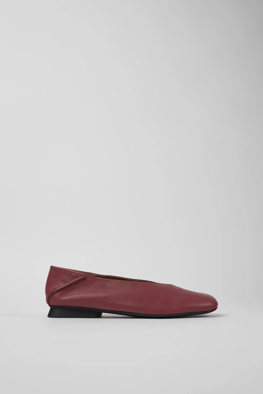 Casi Myra Red Leather Ballerina for Women - 1