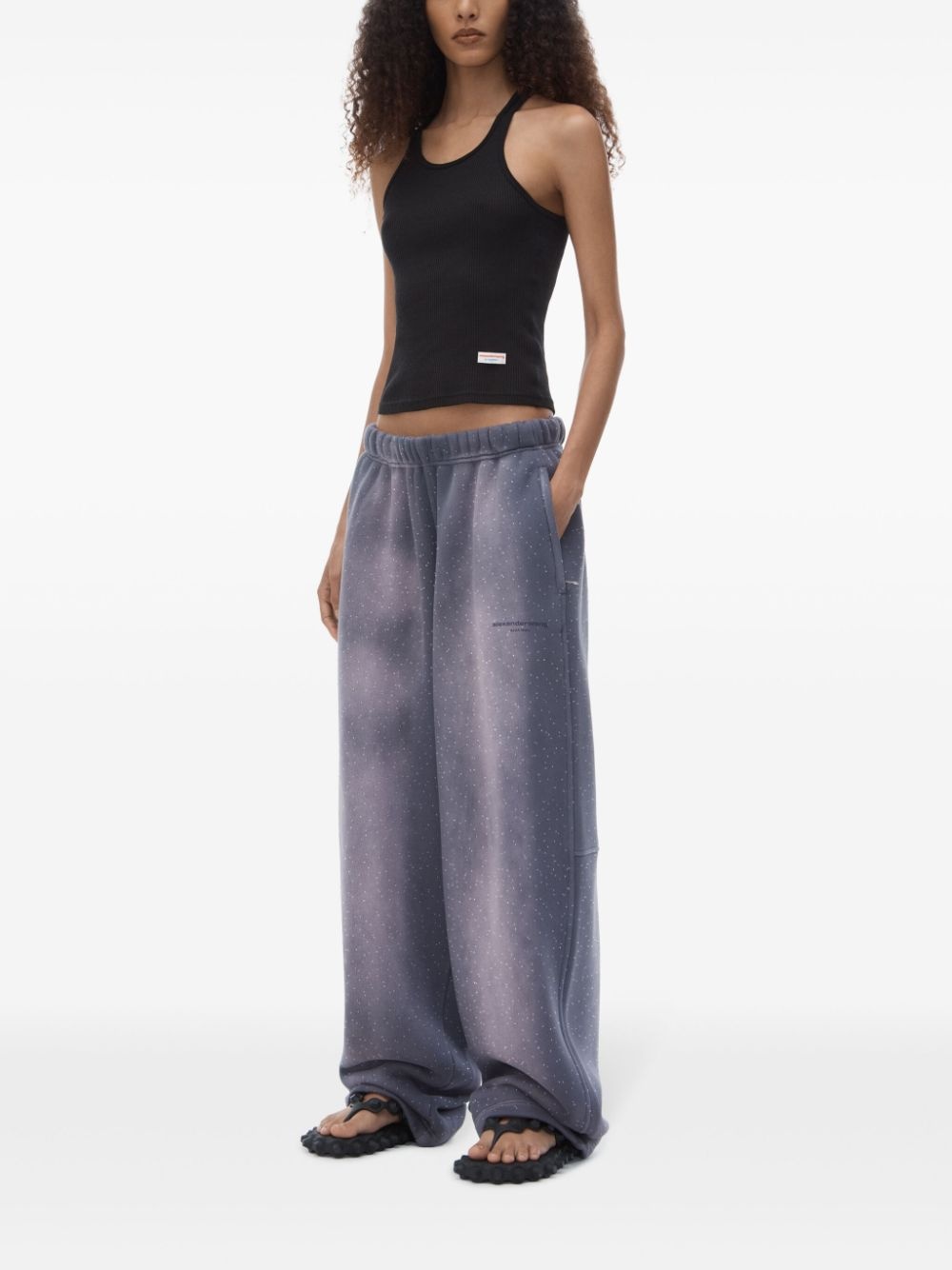 space-print track pants - 3
