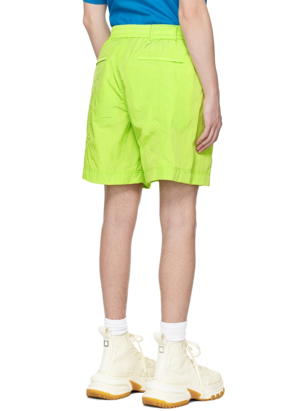 Green Paneled Shorts - 3