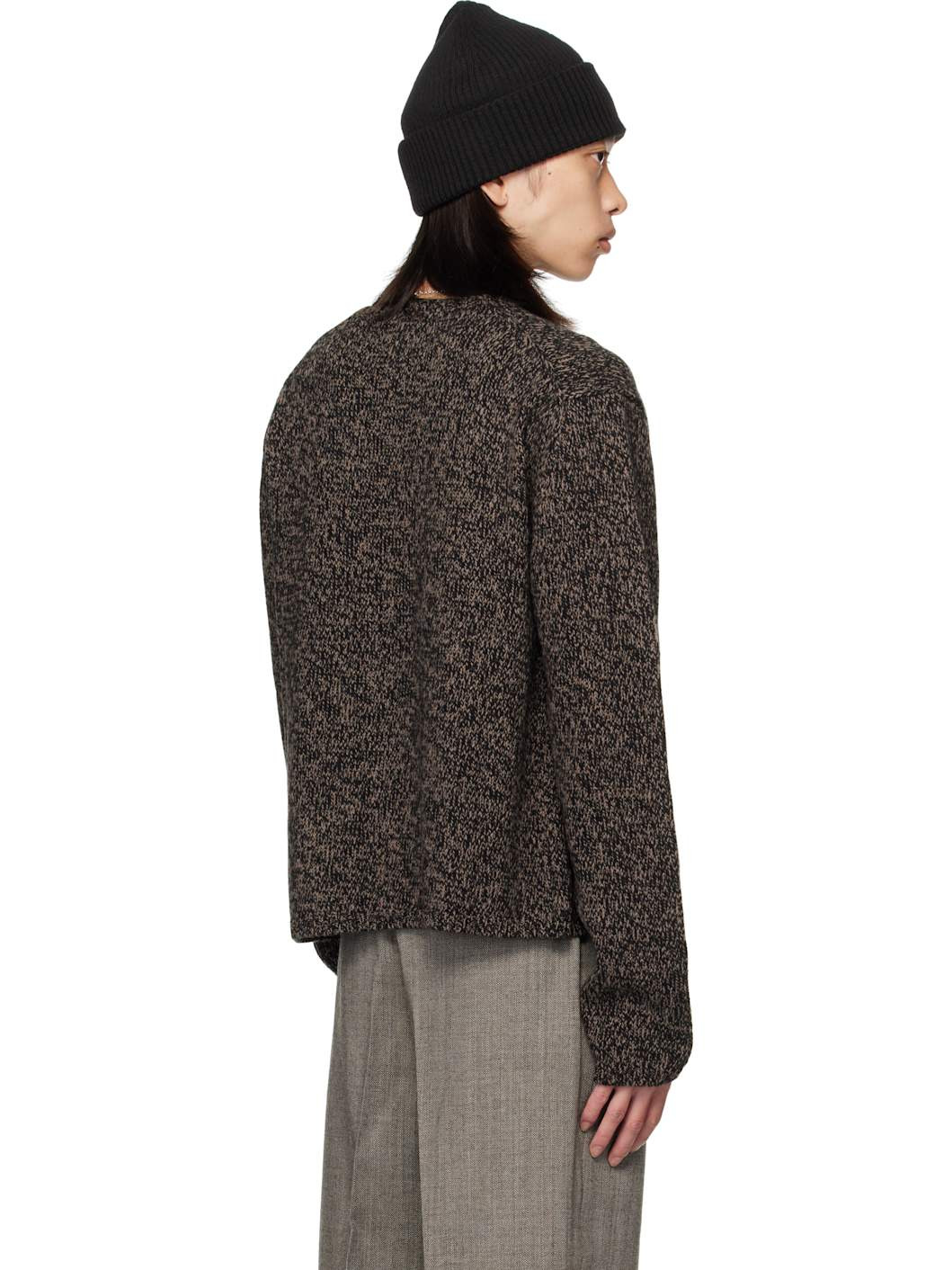 Black & Beige Academy Cardigan - 3
