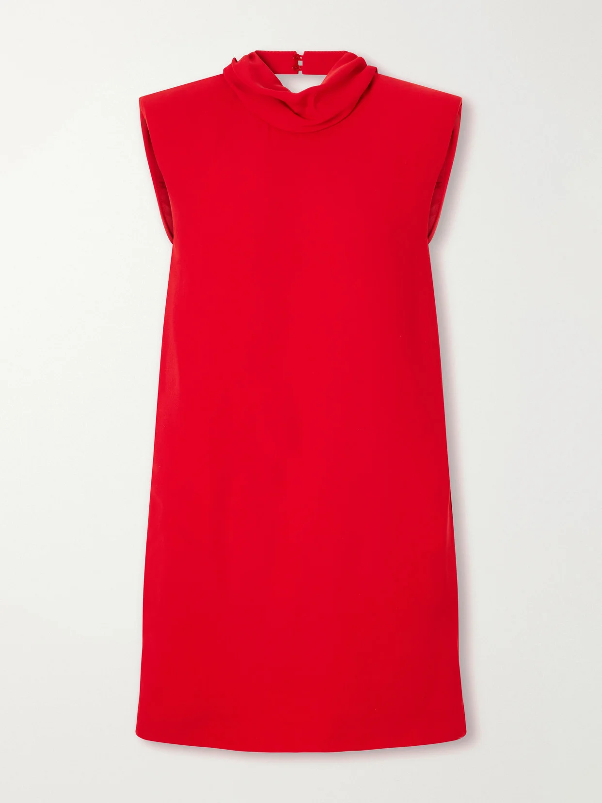 Draped Silk-cady Turtleneck Mini Dress - 1