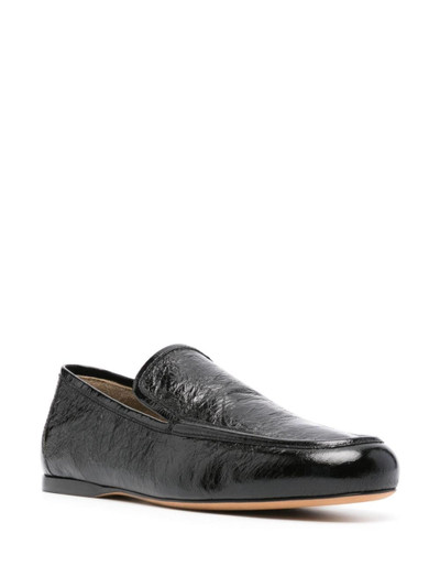 KHAITE The Alessia crinkled loafers outlook