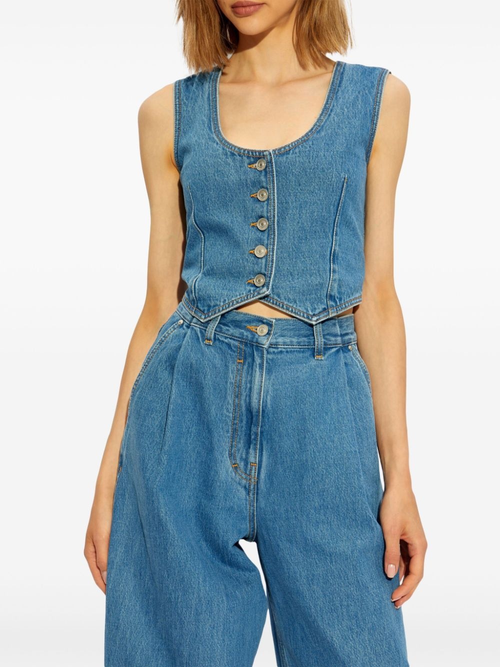 Voyou denim waistcoat - 3