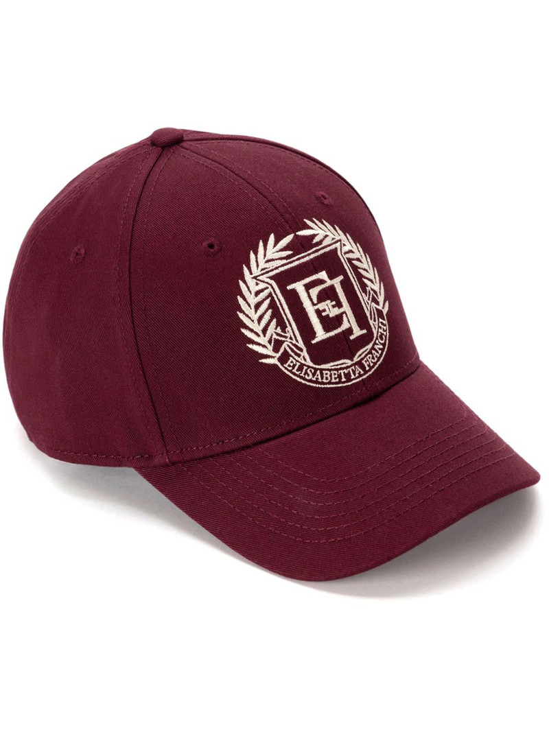 embroidered-logo cotton baseball cap 1