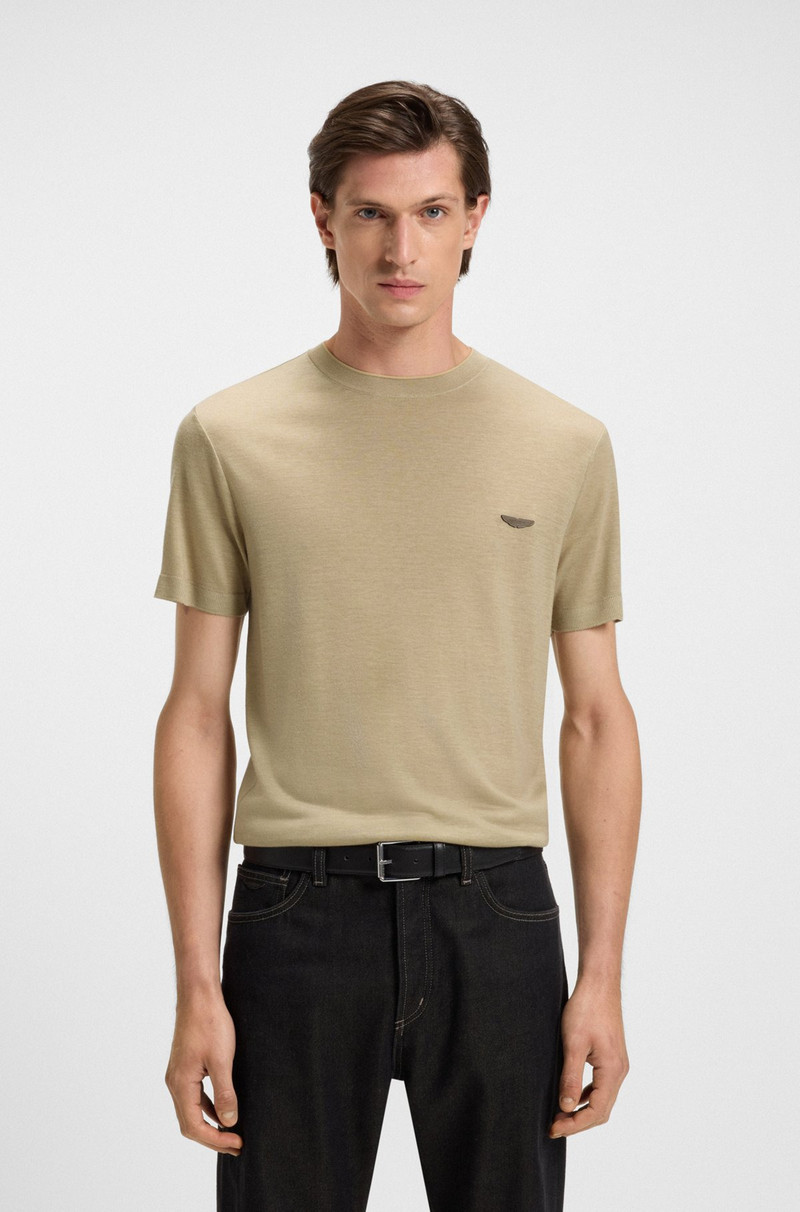 BOSS X ASTON MARTIN T-SHIRT WITH NUBUCK LOGO 2