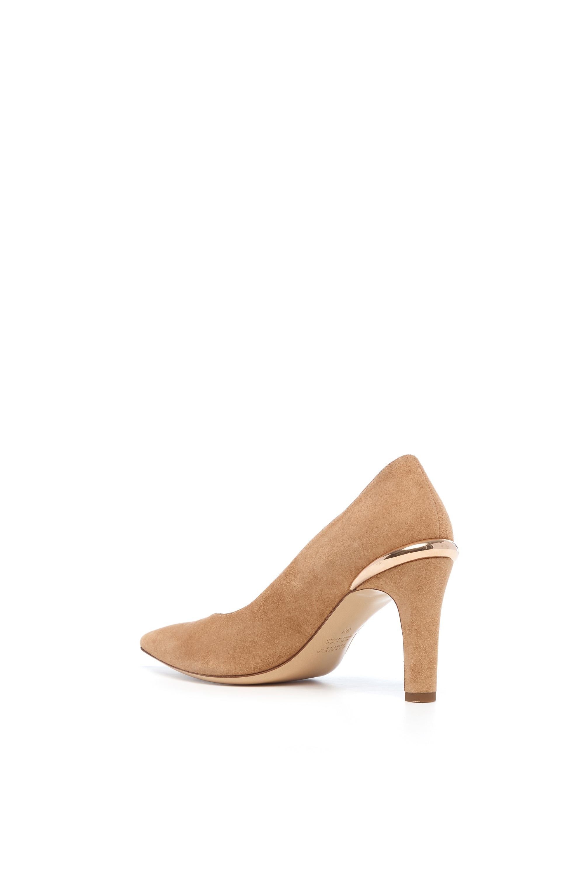 Edwina High Heel Stiletto Pump in Nude Suede - 3