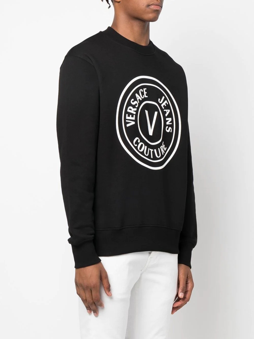 logo-print cotton sweatshirt - 3