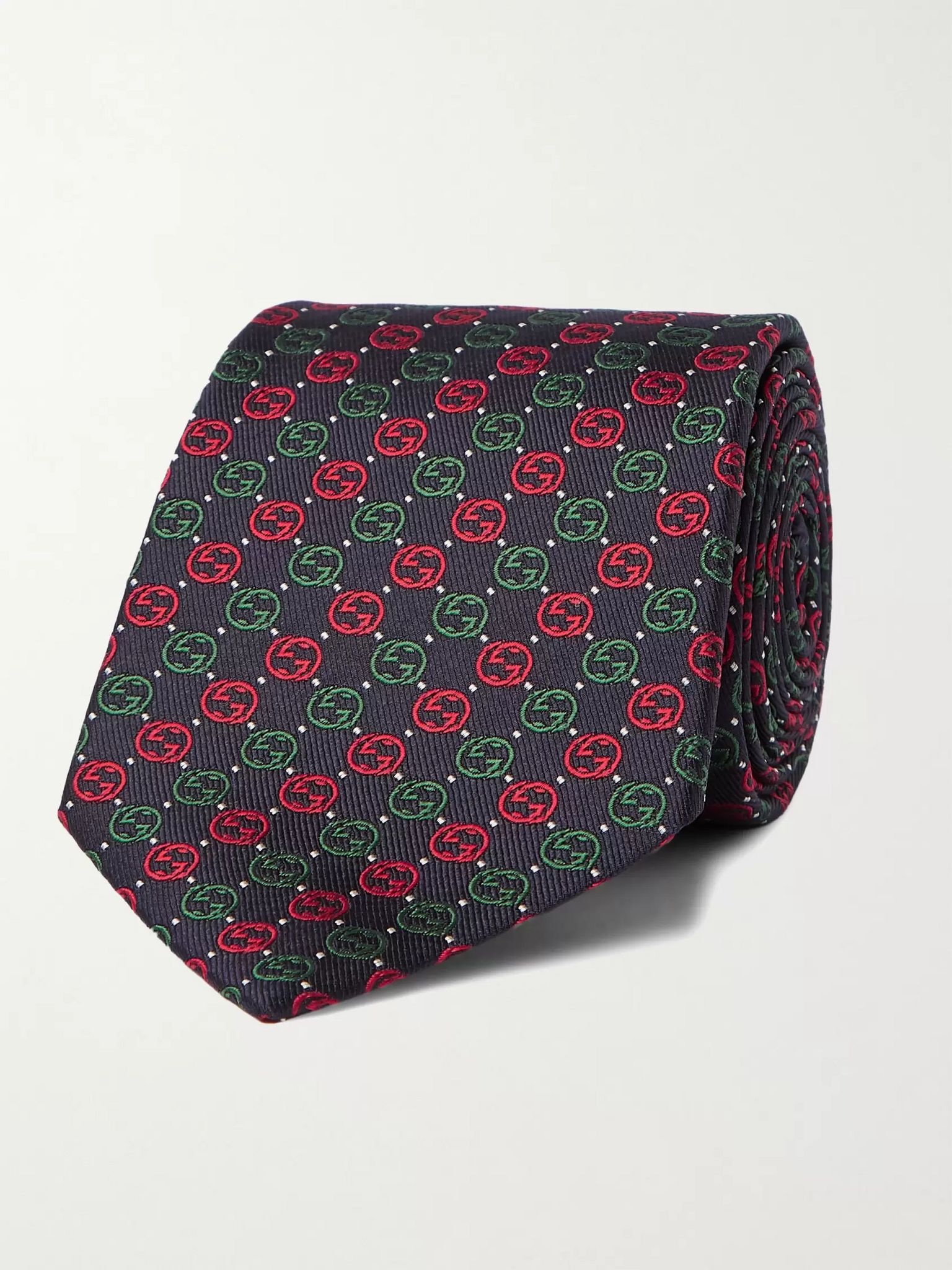 7cm Logo-Jacquard Silk Tie - 1