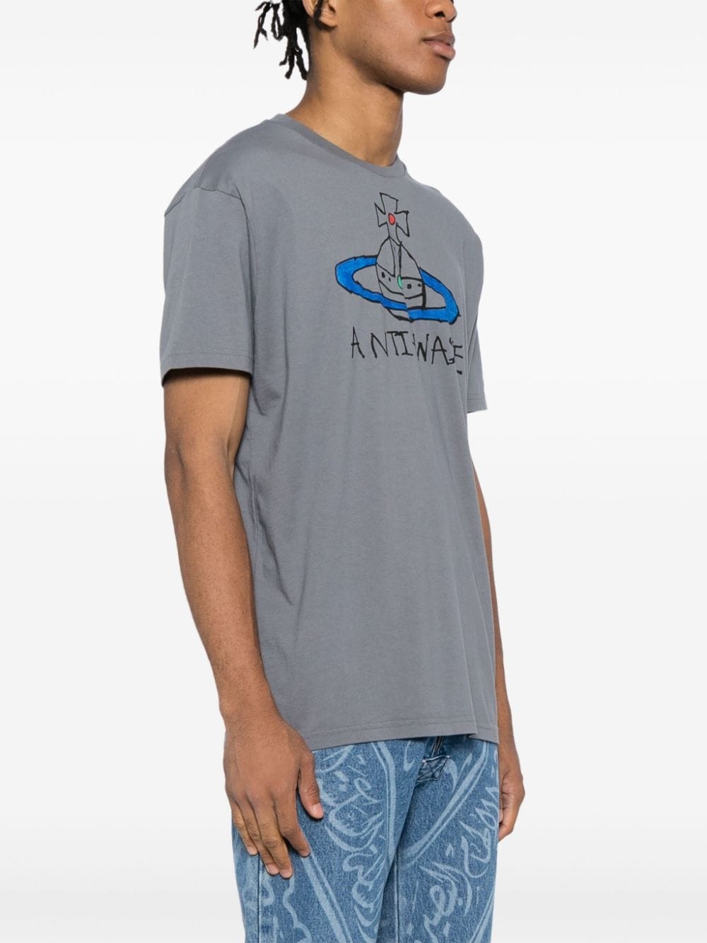 logo-print cotton T-shirt - 3
