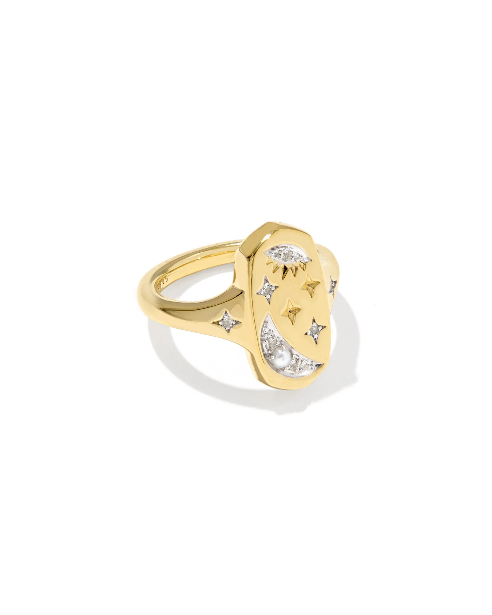 Skye Celestial 18k Yellow Gold Vermeil Cocktail Ring - 1